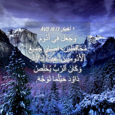 Picture 04 - ١ أخبار 18:13 AVD - وَجَعَلَ فِي أَدُومَ - Bible Verse Picture
