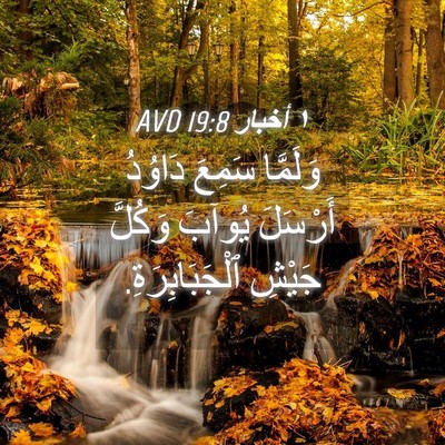 Picture 04 - ١ أخبار 19:8 AVD - وَلَمَّا سَمِعَ دَاوُدُ - Bible Verse Picture