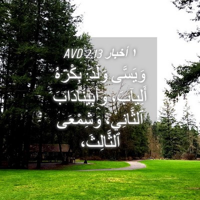 Picture 04 - ١ أخبار 2:13 AVD - وَيَسَّى وَلَدَ: بِكْرَهُ - Bible Verse Picture
