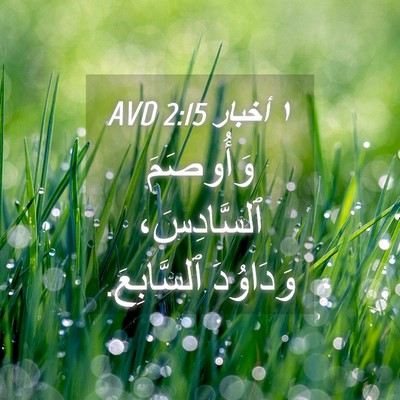 Picture 04 - ١ أخبار 2:15 AVD - وَأُوصَمَ ٱلسَّادِسَ، - Bible Verse Picture