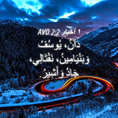 Picture 04 - ١ أخبار 2:2 AVD - دَانُ، يُوسُفُ - Bible Verse Picture
