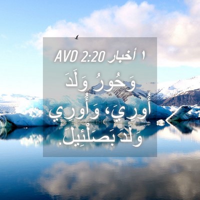 Picture 04 - ١ أخبار 2:20 AVD - وَحُورُ وَلَدَ أُورِيَ، - Bible Verse Picture