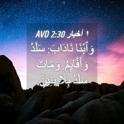 Picture 04 - ١ أخبار 2:30 AVD - وَٱبْنَا نَادَابَ: سَلَدُ - Bible Verse Picture
