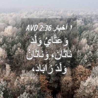 Picture 04 - ١ أخبار 2:36 AVD - وَعَتَّايُ وَلَدَ - Bible Verse Picture