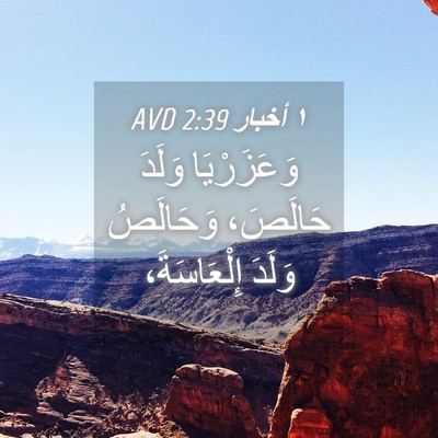Picture 04 - ١ أخبار 2:39 AVD - وَعَزَرْيَا وَلَدَ - Bible Verse Picture