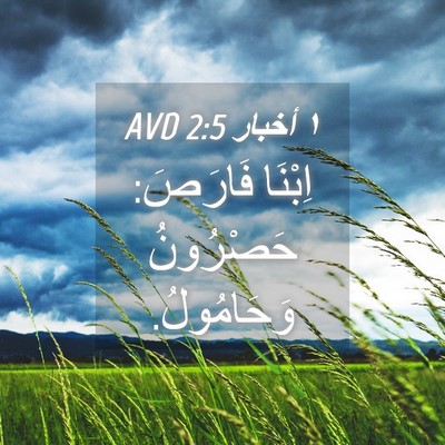 Picture 04 - ١ أخبار 2:5 AVD - اِبْنَا فَارَصَ: حَصْرُونُ - Bible Verse Picture