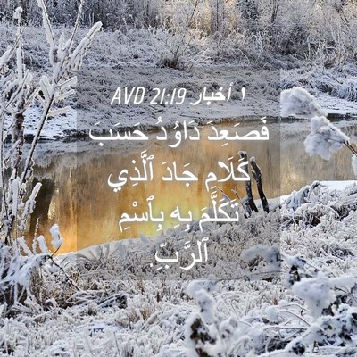 Picture 04 - ١ أخبار 21:19 AVD - فَصَعِدَ دَاوُدُ حَسَبَ - Bible Verse Picture