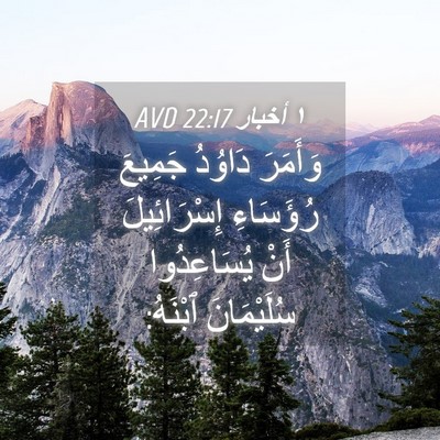 Picture 04 - ١ أخبار 22:17 AVD - وَأَمَرَ دَاوُدُ جَمِيعَ - Bible Verse Picture