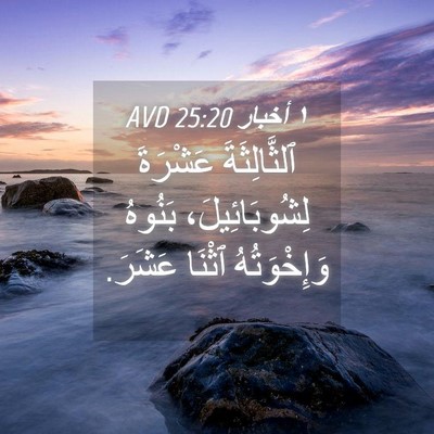 Picture 04 - ١ أخبار 25:20 AVD - ٱلثَّالِثَةَ عَشْرَةَ - Bible Verse Picture
