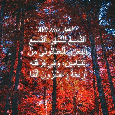 Picture 04 - ١ أخبار 27:12 AVD - ٱلتَّاسِعُ لِلشَّهْرِ - Bible Verse Picture