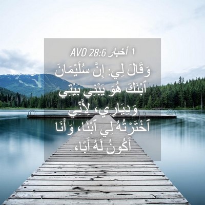 Picture 04 - ١ أخبار 28:6 AVD - وَقَالَ لِي: إِنَّ - Bible Verse Picture