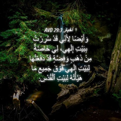 Picture 04 - ١ أخبار 29:3 AVD - وَأَيْضًا لِأَنِّي قَدْ - Bible Verse Picture