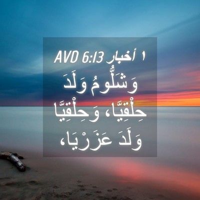 Picture 04 - ١ أخبار 6:13 AVD - وَشَلُّومُ وَلَدَ - Bible Verse Picture