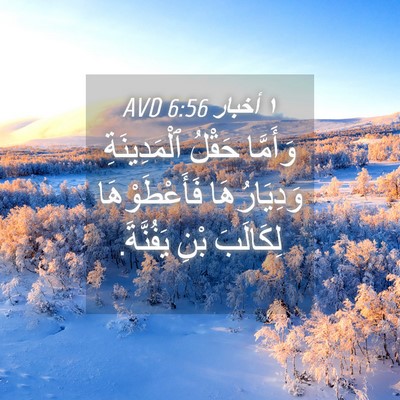 Picture 04 - ١ أخبار 6:56 AVD - وَأَمَّا حَقْلُ - Bible Verse Picture