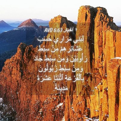 Picture 04 - ١ أخبار 6:63 AVD - لِبَنِي مَرَارِي حَسَبَ - Bible Verse Picture