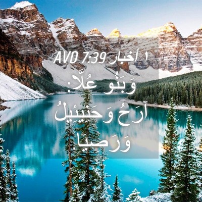 Picture 04 - ١ أخبار 7:39 AVD - وَبَنُو عُلَّا: آرَحُ - Bible Verse Picture