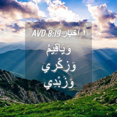 Picture 04 - ١ أخبار 8:19 AVD - وَيَاقِيمُ وَزِكْرِي - Bible Verse Picture