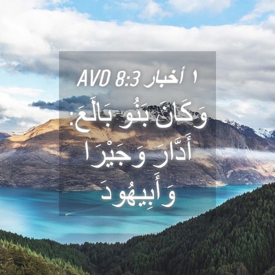 Picture 04 - ١ أخبار 8:3 AVD - وَكَانَ بَنُو بَالَعَ: - Bible Verse Picture
