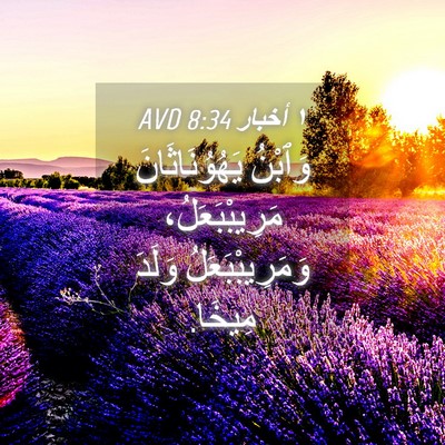 Picture 04 - ١ أخبار 8:34 AVD - وَٱبْنُ يَهُوُنَاثَانَ - Bible Verse Picture