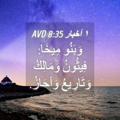 Picture 04 - ١ أخبار 8:35 AVD - وَبَنُو مِيخَا: فِيثُونُ - Bible Verse Picture