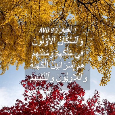 Picture 04 - ١ أخبار 9:2 AVD - وَٱلسُّكَّانُ - Bible Verse Picture