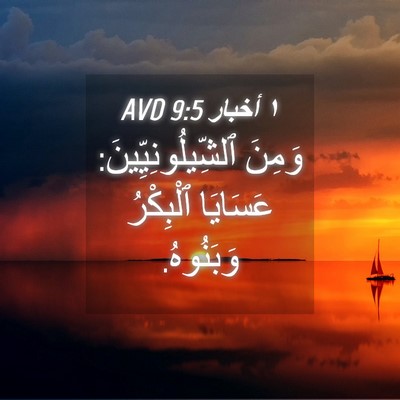 Picture 04 - ١ أخبار 9:5 AVD - وَمِنَ ٱلشِّيلُونِيِّينَ: - Bible Verse Picture