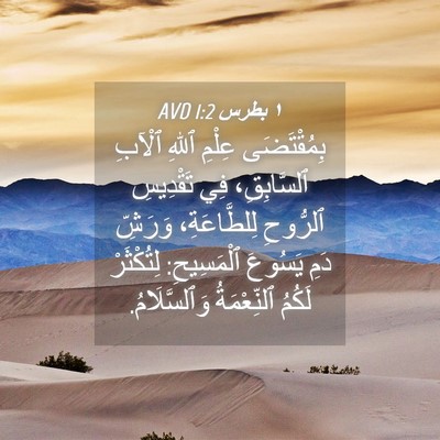 Picture 04 - ١ بطرس 1:2 AVD - بِمُقْتَضَى عِلْمِ ٱللهِ - Bible Verse Picture