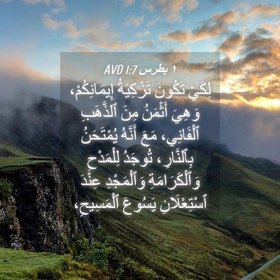 Picture 04 - ١ بطرس 1:7 AVD - لِكَيْ تَكُونَ تَزْكِيَةُ - Bible Verse Picture