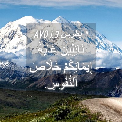 Picture 04 - ١ بطرس 1:9 AVD - نَائِلِينَ غَايَةَ - Bible Verse Picture