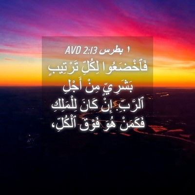 Picture 04 - ١ بطرس 2:13 AVD - فَٱخْضَعُوا لِكُلِّ - Bible Verse Picture