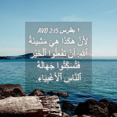 Picture 04 - ١ بطرس 2:15 AVD - لِأَنَّ هَكَذَا هِيَ - Bible Verse Picture