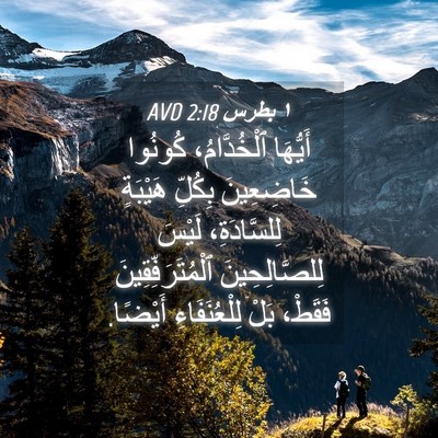 Picture 04 - ١ بطرس 2:18 AVD - أَيُّهَا ٱلْخُدَّامُ، - Bible Verse Picture