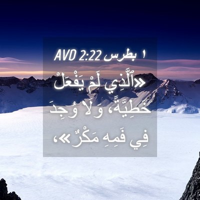 Picture 04 - ١ بطرس 2:22 AVD - «ٱلَّذِي لَمْ يَفْعَلْ - Bible Verse Picture