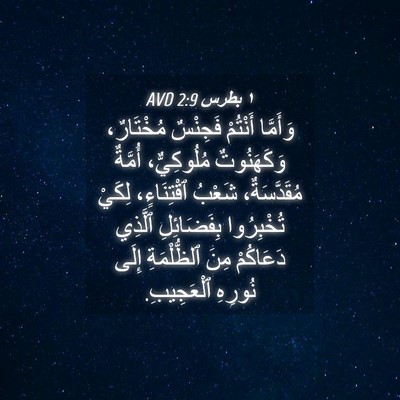 Picture 04 - ١ بطرس 2:9 AVD - وَأَمَّا أَنْتُمْ - Bible Verse Picture