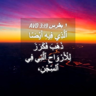 Picture 04 - ١ بطرس 3:19 AVD - ٱلَّذِي فِيهِ أَيْضًا - Bible Verse Picture