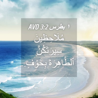 Picture 04 - ١ بطرس 3:2 AVD - مُلَاحِظِينَ سِيرَتَكُنَّ - Bible Verse Picture