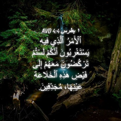 Picture 04 - ١ بطرس 4:4 AVD - ٱلْأَمْرُ ٱلَّذِي فِيهِ - Bible Verse Picture