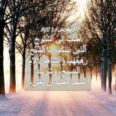 Picture 04 - ١ بطرس 5:1 AVD - أَطْلُبُ إِلَى ٱلشُّيُوخِ - Bible Verse Picture