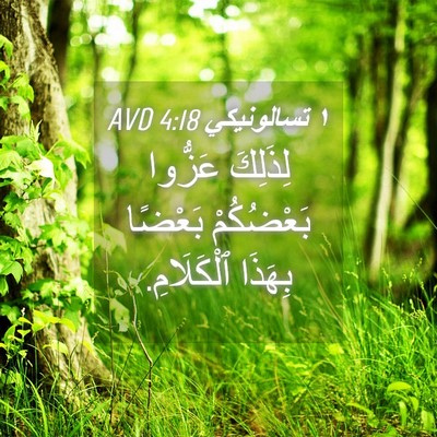 Picture 04 - ١ تسالونيكي 4:18 AVD - لِذَلِكَ عَزُّوا - Bible Verse Picture