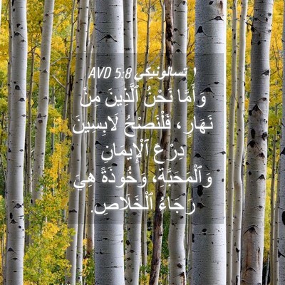 Picture 04 - ١ تسالونيكي 5:8 AVD - وَأَمَّا نَحْنُ ٱلَّذِينَ - Bible Verse Picture