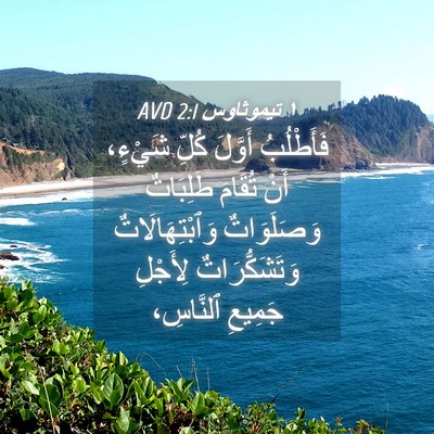 Picture 04 - ١ تيموثاوس 2:1 AVD - فَأَطْلُبُ أَوَّلَ كُلِّ - Bible Verse Picture