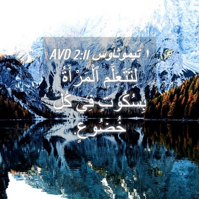 Picture 04 - ١ تيموثاوس 2:11 AVD - لِتَتَعَلَّمِ ٱلْمَرْأَةُ - Bible Verse Picture