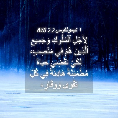 Picture 04 - ١ تيموثاوس 2:2 AVD - لِأَجْلِ ٱلْمُلُوكِ - Bible Verse Picture