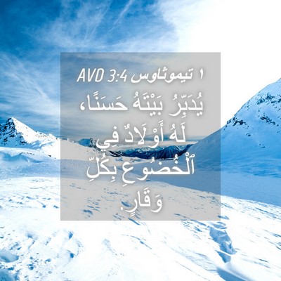 Picture 04 - ١ تيموثاوس 3:4 AVD - يُدَبِّرُ بَيْتَهُ - Bible Verse Picture