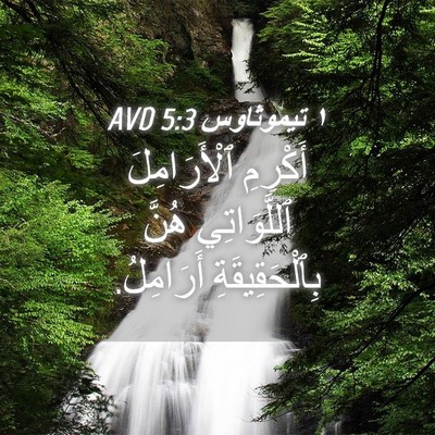 Picture 04 - ١ تيموثاوس 5:3 AVD - أَكْرِمِ ٱلْأَرَامِلَ - Bible Verse Picture