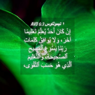 Picture 04 - ١ تيموثاوس 6:3 AVD - إِنْ كَانَ أَحَدٌ - Bible Verse Picture