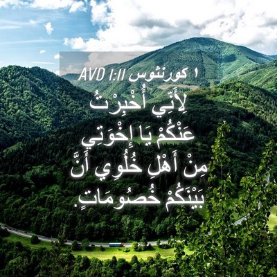 Picture 04 - ١ كورنثوس 1:11 AVD - لِأَنِّي أُخْبِرْتُ - Bible Verse Picture