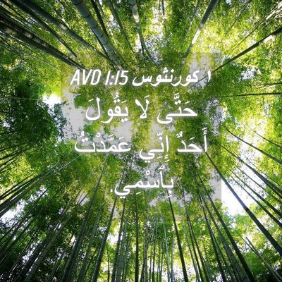 Picture 04 - ١ كورنثوس 1:15 AVD - حَتَّى لَا يَقُولَ أَحَدٌ - Bible Verse Picture