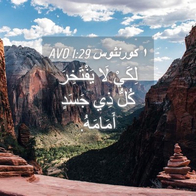 Picture 04 - ١ كورنثوس 1:29 AVD - لِكَيْ لَا يَفْتَخِرَ - Bible Verse Picture
