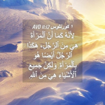 Picture 04 - ١ كورنثوس 11:12 AVD - لِأَنَّهُ كَمَا أَنَّ - Bible Verse Picture